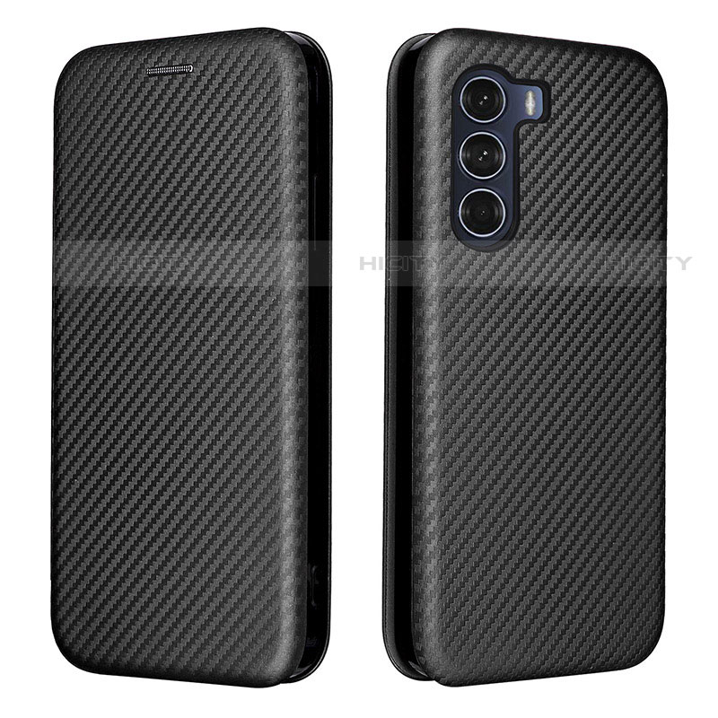 Funda de Cuero Cartera con Soporte Carcasa L02Z para Motorola Moto Edge S30 5G Negro