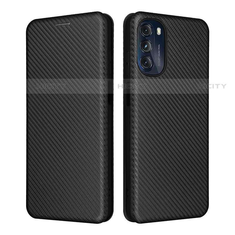 Funda de Cuero Cartera con Soporte Carcasa L02Z para Motorola Moto G 5G (2022) Negro