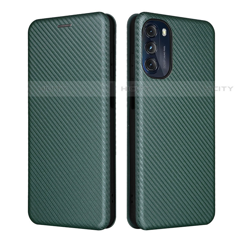 Funda de Cuero Cartera con Soporte Carcasa L02Z para Motorola Moto G 5G (2022) Verde