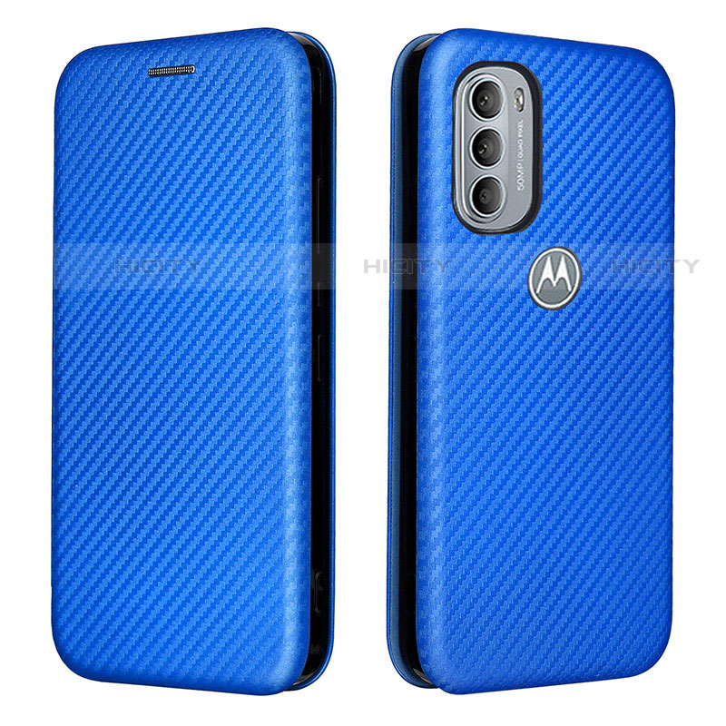 Funda de Cuero Cartera con Soporte Carcasa L02Z para Motorola Moto G41 Azul