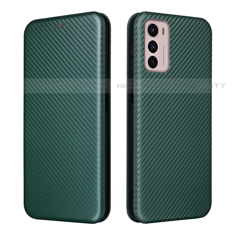 Funda de Cuero Cartera con Soporte Carcasa L02Z para Motorola Moto G42 Verde