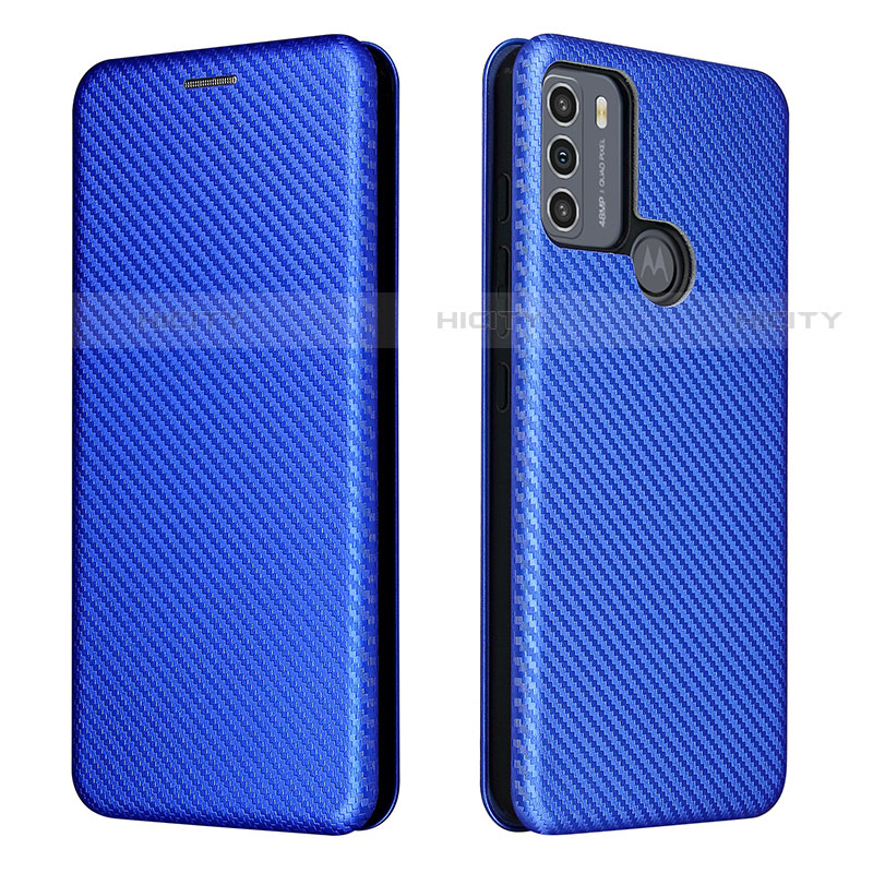 Funda de Cuero Cartera con Soporte Carcasa L02Z para Motorola Moto G50 Azul