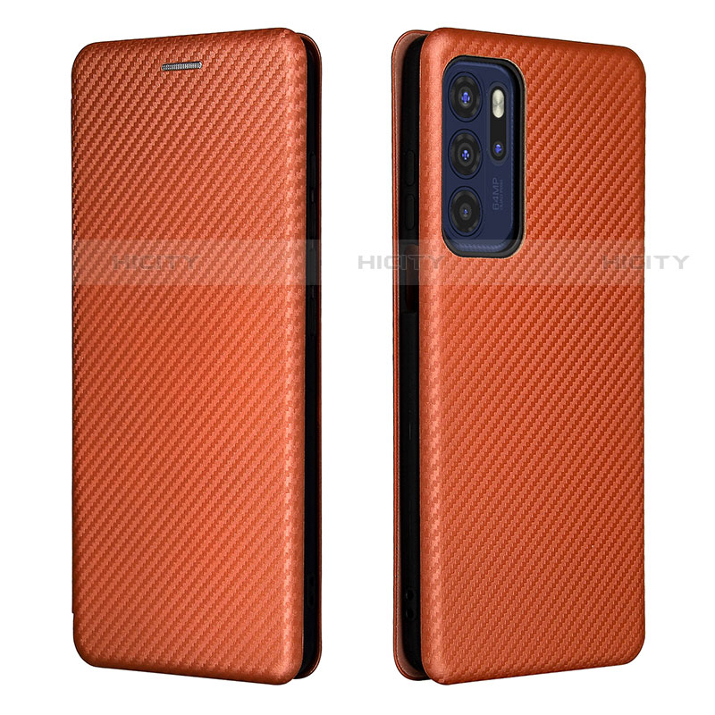 Funda de Cuero Cartera con Soporte Carcasa L02Z para Motorola Moto G60s Marron