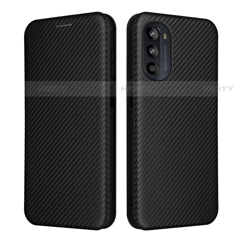 Funda de Cuero Cartera con Soporte Carcasa L02Z para Motorola Moto G82 5G Negro