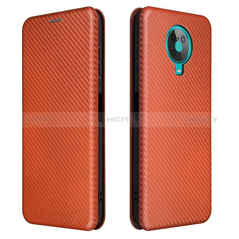 Funda de Cuero Cartera con Soporte Carcasa L02Z para Nokia 6.3 Marron