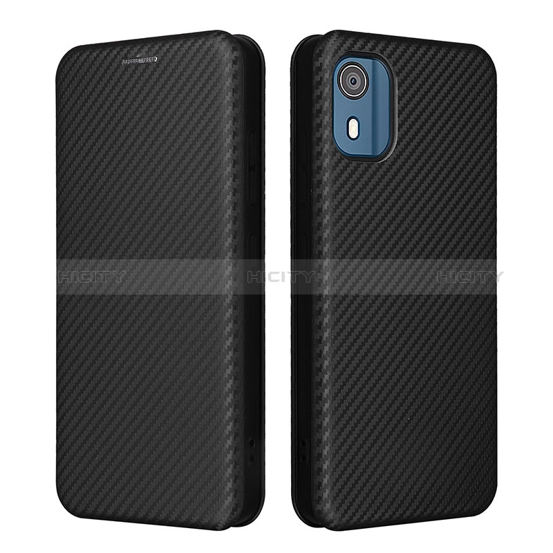 Funda de Cuero Cartera con Soporte Carcasa L02Z para Nokia C02 Negro