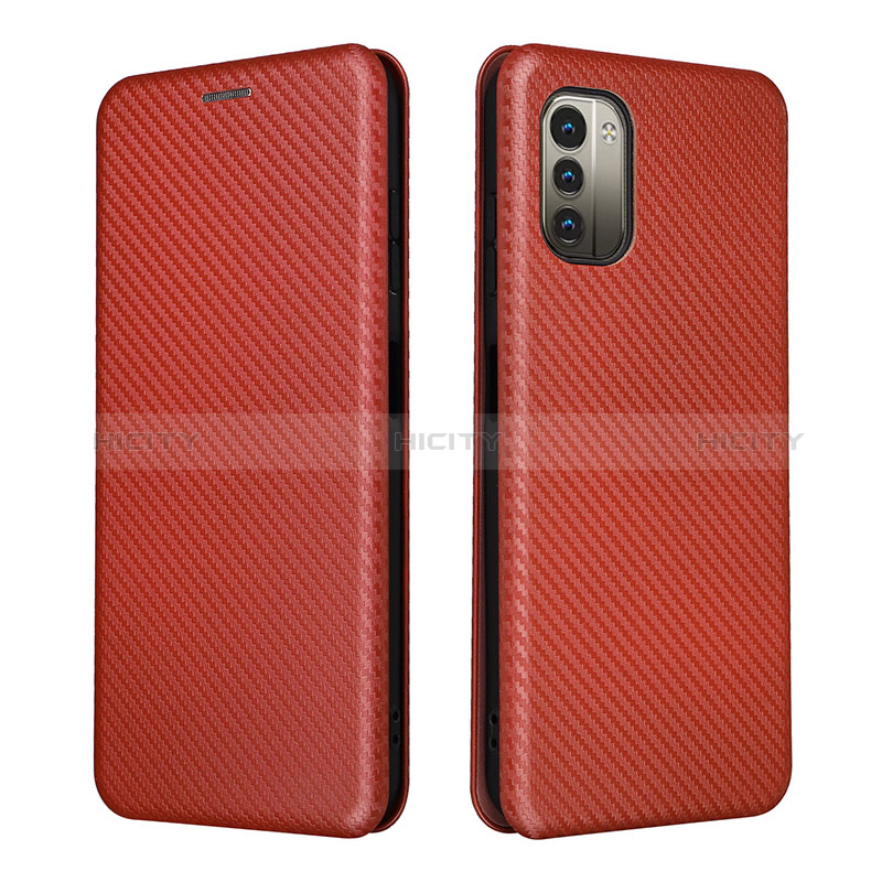 Funda de Cuero Cartera con Soporte Carcasa L02Z para Nokia G11 Marron