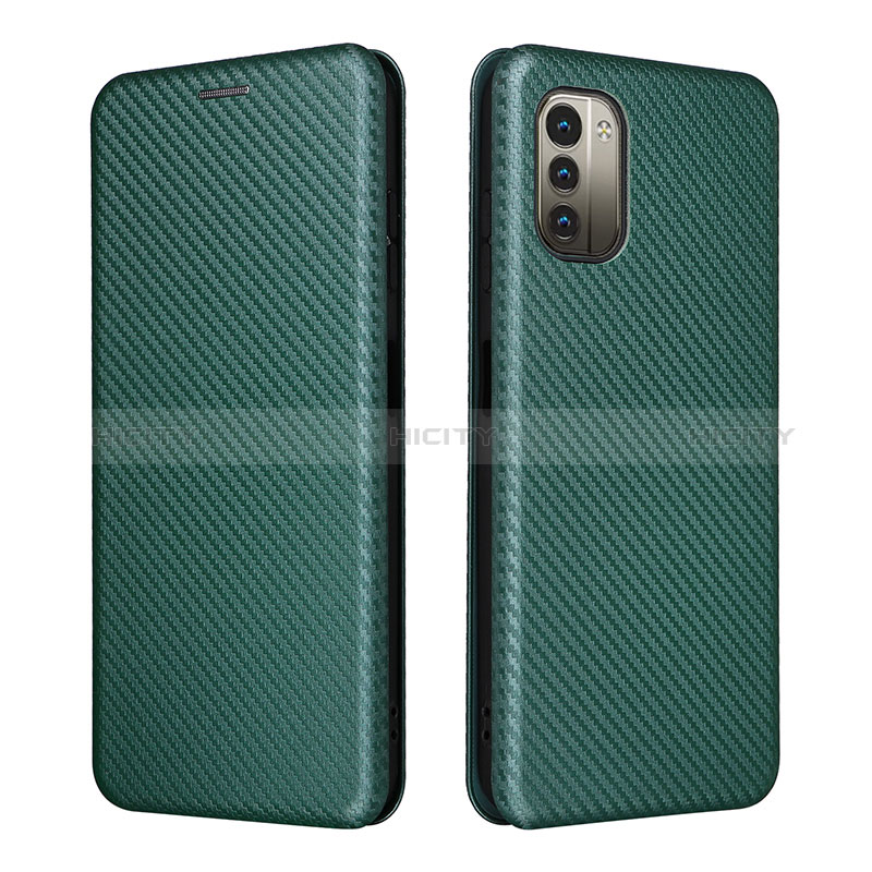 Funda de Cuero Cartera con Soporte Carcasa L02Z para Nokia G11 Verde