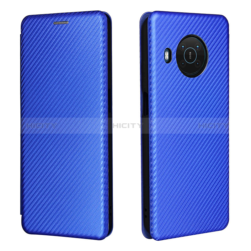 Funda de Cuero Cartera con Soporte Carcasa L02Z para Nokia X20 Azul