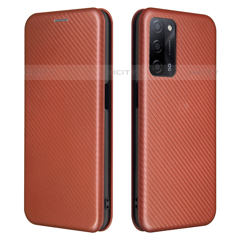 Funda de Cuero Cartera con Soporte Carcasa L02Z para Oppo A53s 5G Marron