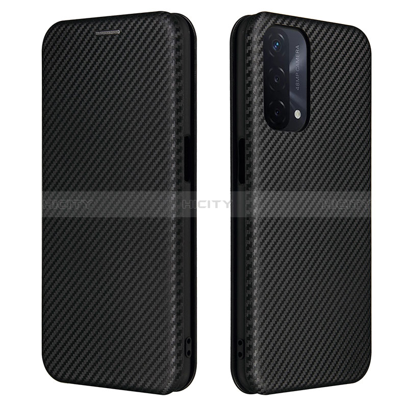 Funda de Cuero Cartera con Soporte Carcasa L02Z para Oppo A74 5G Negro