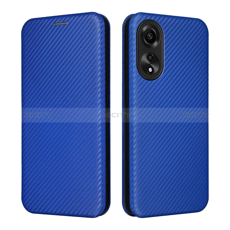 Funda de Cuero Cartera con Soporte Carcasa L02Z para Oppo A78 4G Azul