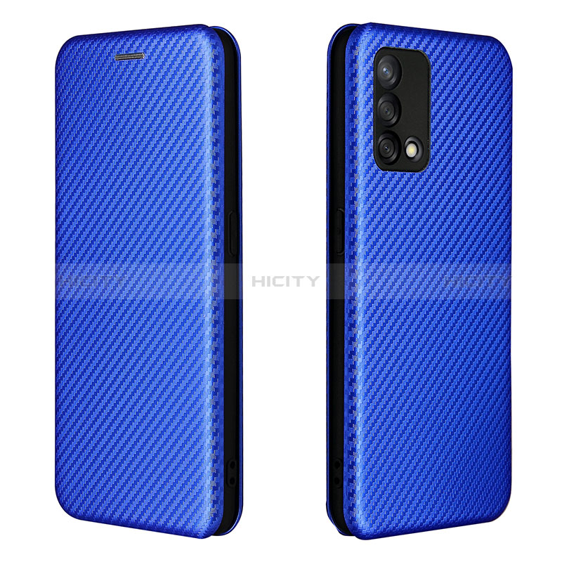 Funda de Cuero Cartera con Soporte Carcasa L02Z para Oppo A95 4G Azul