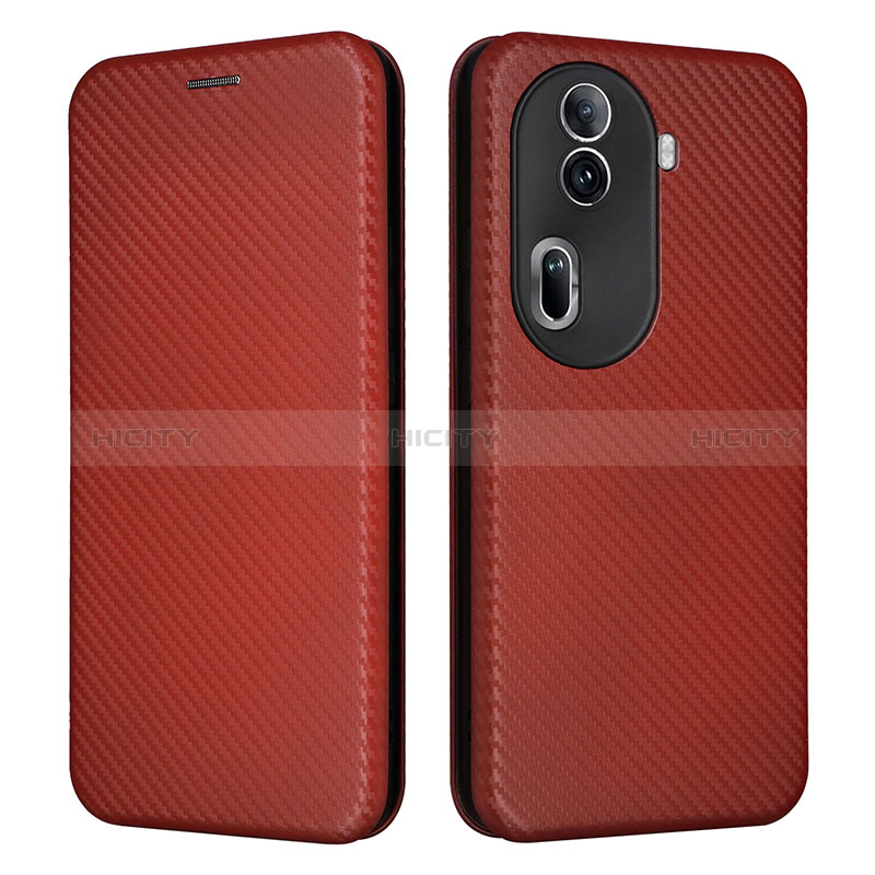 Funda de Cuero Cartera con Soporte Carcasa L02Z para Oppo Reno11 Pro 5G Marron