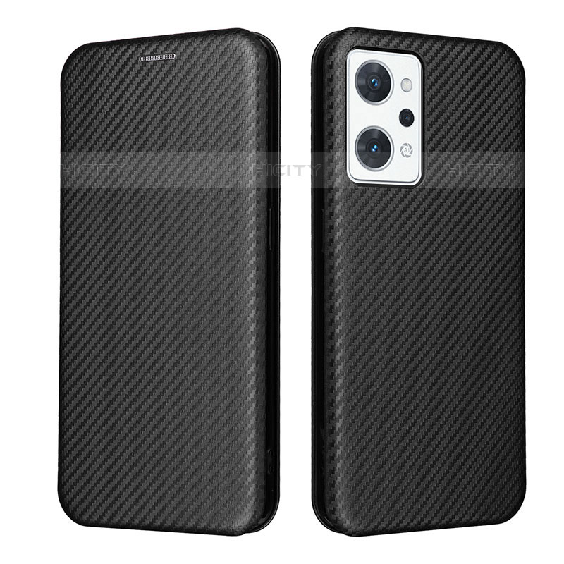 Funda de Cuero Cartera con Soporte Carcasa L02Z para Oppo Reno7 A Negro