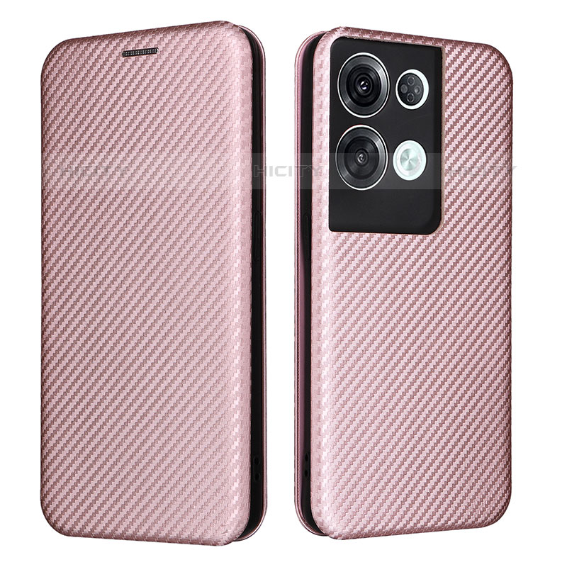 Funda de Cuero Cartera con Soporte Carcasa L02Z para Oppo Reno8 Pro+ Plus 5G Verde