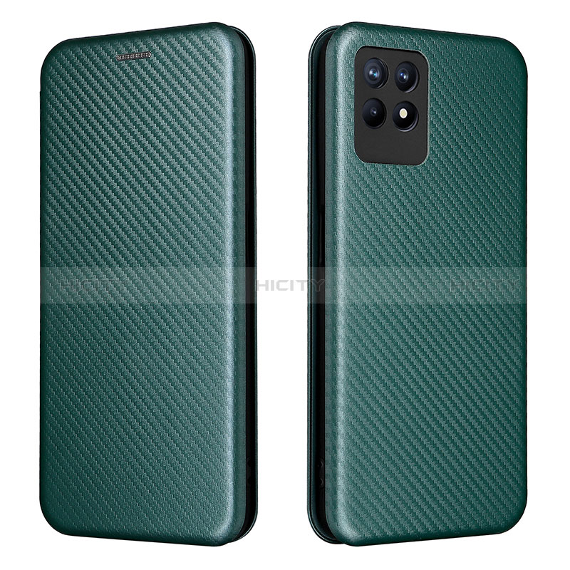 Funda de Cuero Cartera con Soporte Carcasa L02Z para Realme 8i Verde