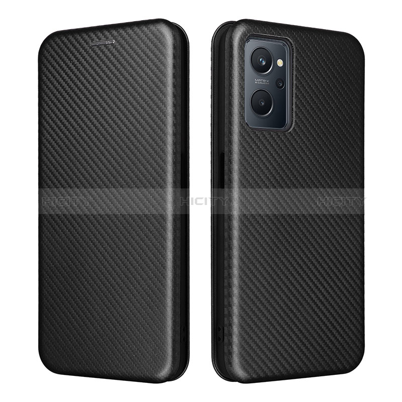 Funda de Cuero Cartera con Soporte Carcasa L02Z para Realme 9i 4G Negro