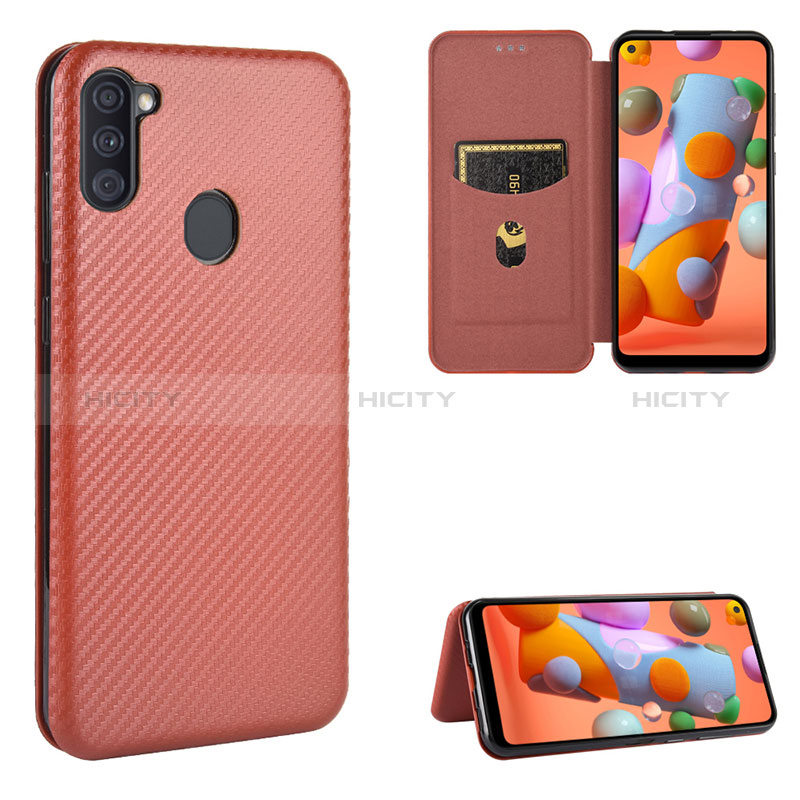 Funda de Cuero Cartera con Soporte Carcasa L02Z para Samsung Galaxy A11