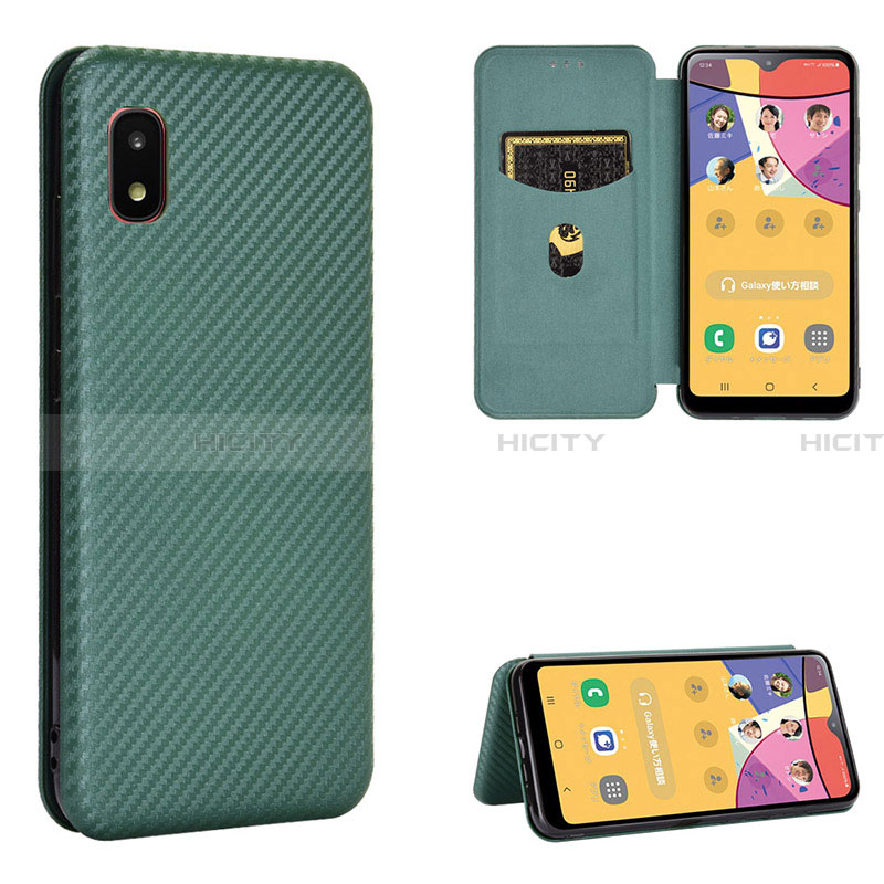 Funda de Cuero Cartera con Soporte Carcasa L02Z para Samsung Galaxy A21 SC-42A