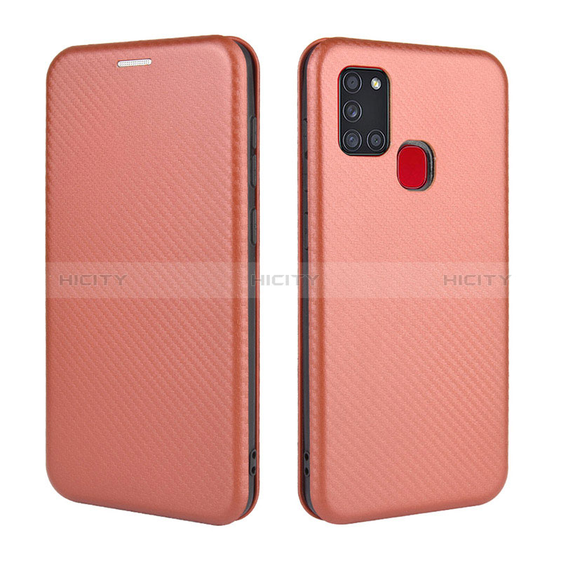 Funda de Cuero Cartera con Soporte Carcasa L02Z para Samsung Galaxy A21s