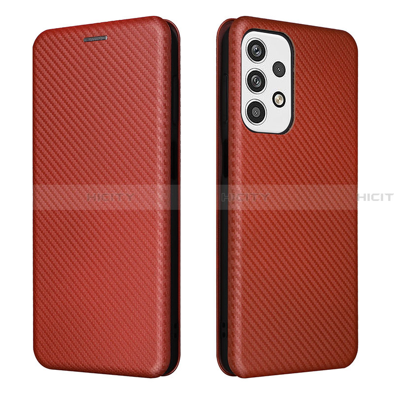 Funda de Cuero Cartera con Soporte Carcasa L02Z para Samsung Galaxy A23 4G Marron