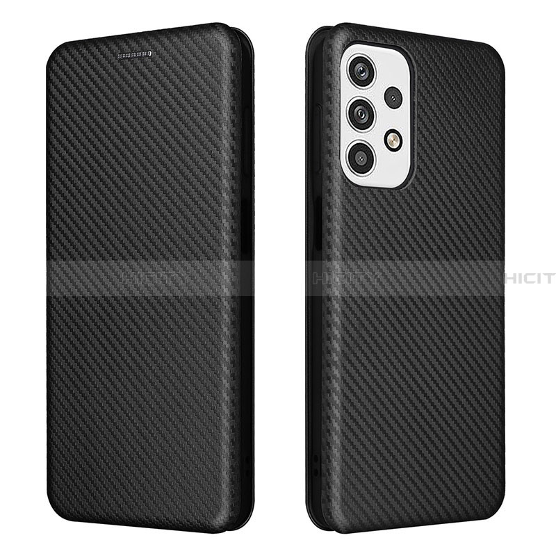 Funda de Cuero Cartera con Soporte Carcasa L02Z para Samsung Galaxy A23 4G Negro