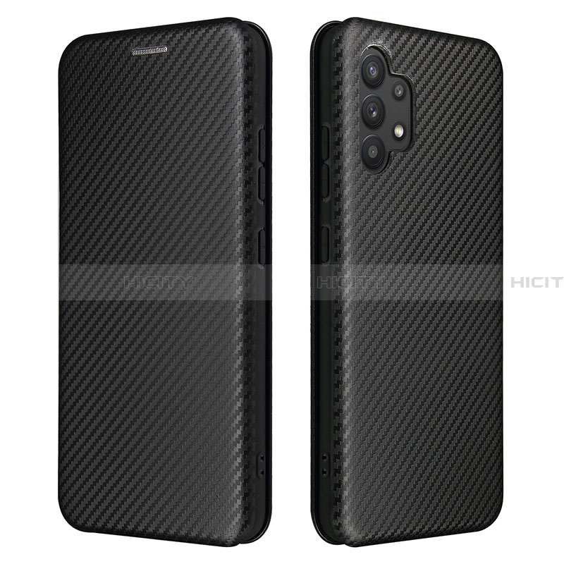 Funda de Cuero Cartera con Soporte Carcasa L02Z para Samsung Galaxy A32 5G Negro