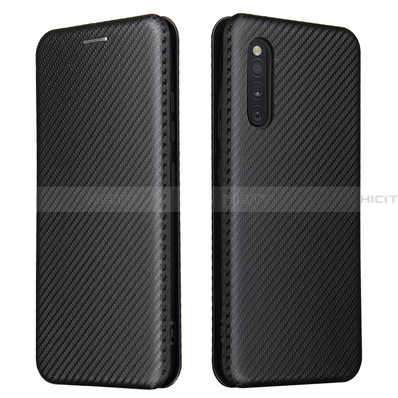 Funda de Cuero Cartera con Soporte Carcasa L02Z para Samsung Galaxy A41 SC-41A Negro