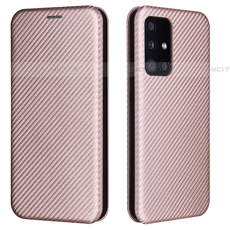 Funda de Cuero Cartera con Soporte Carcasa L02Z para Samsung Galaxy A52 4G Oro Rosa