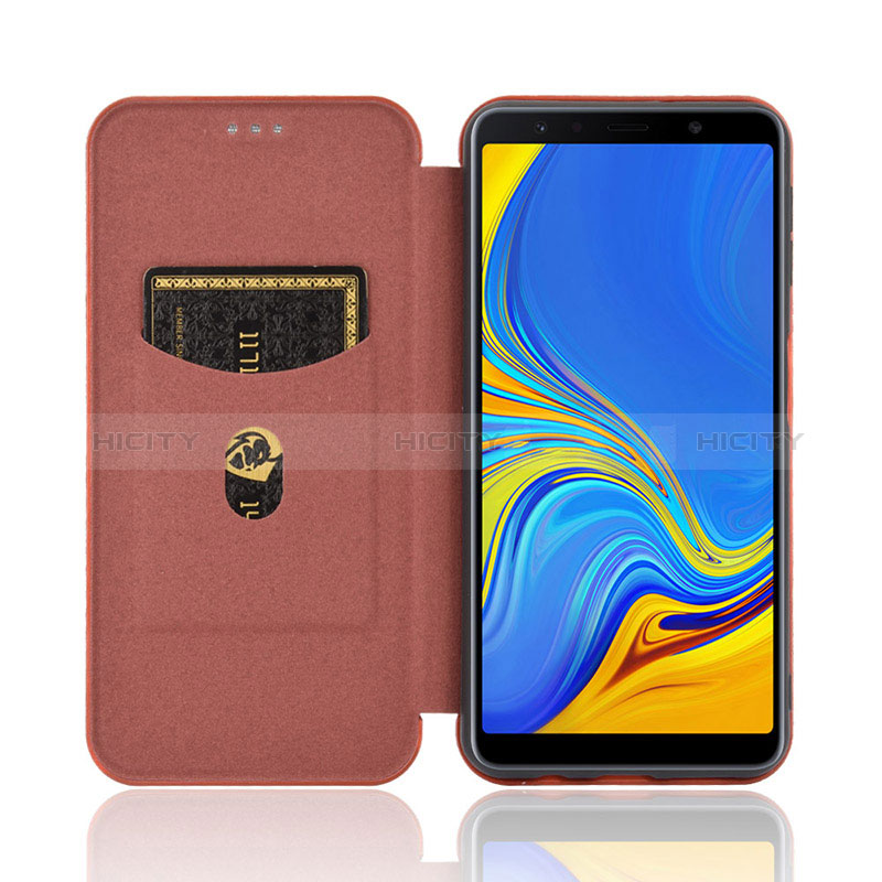 Funda de Cuero Cartera con Soporte Carcasa L02Z para Samsung Galaxy A7 (2018) A750