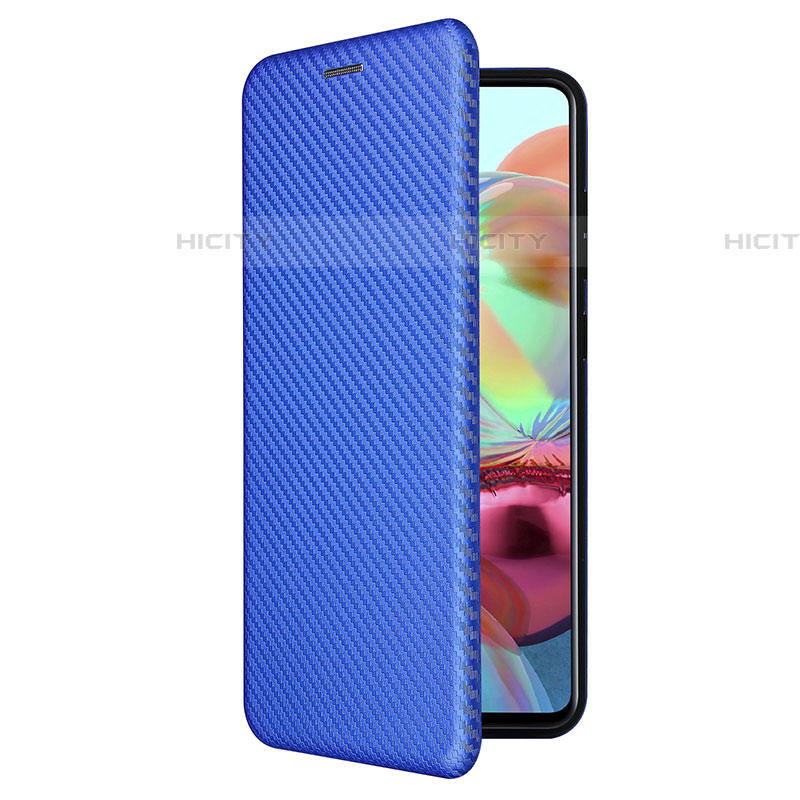 Funda de Cuero Cartera con Soporte Carcasa L02Z para Samsung Galaxy A72 4G Azul