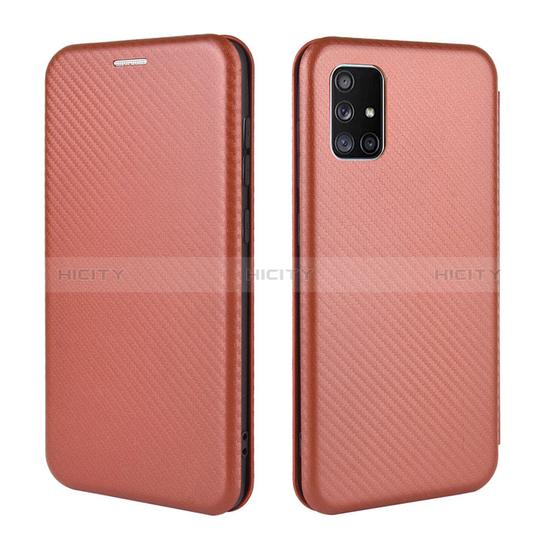 Funda de Cuero Cartera con Soporte Carcasa L02Z para Samsung Galaxy M51