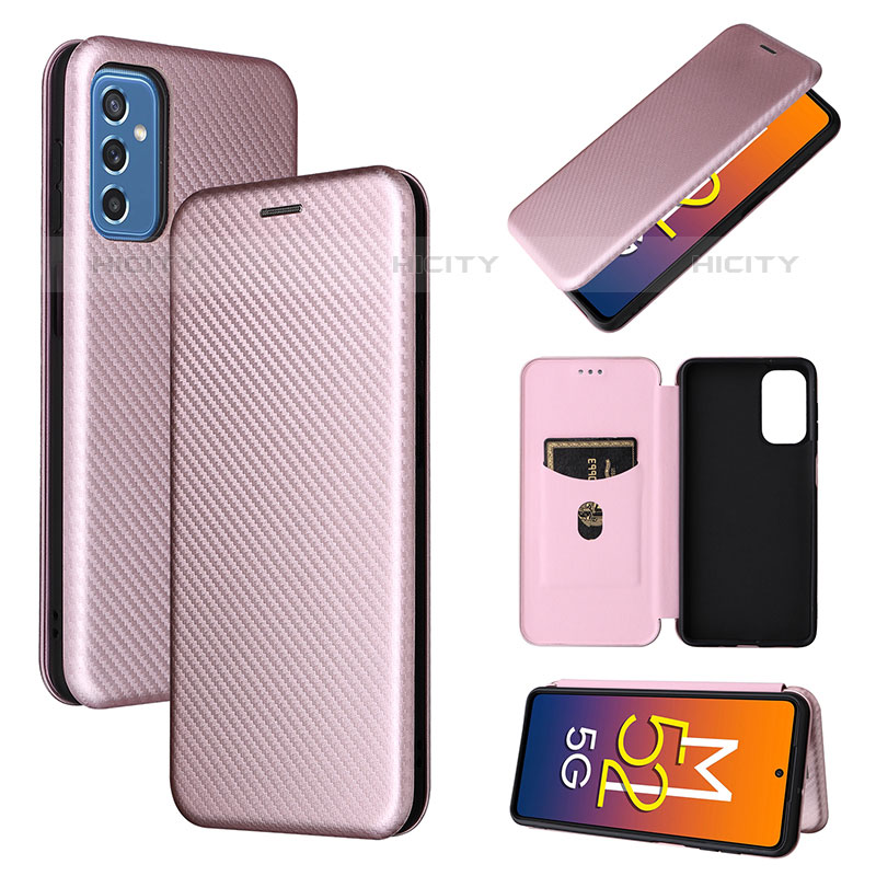 Funda de Cuero Cartera con Soporte Carcasa L02Z para Samsung Galaxy M52 5G Oro Rosa