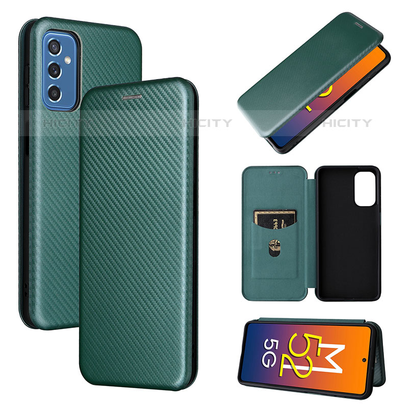 Funda de Cuero Cartera con Soporte Carcasa L02Z para Samsung Galaxy M52 5G Verde