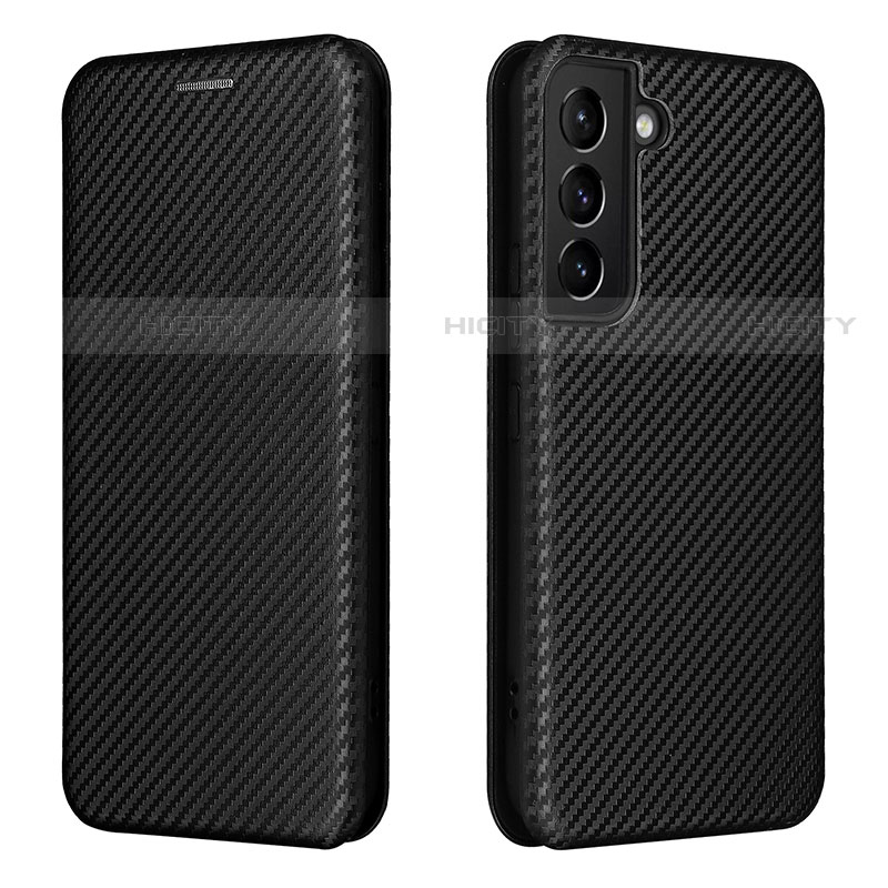 Funda de Cuero Cartera con Soporte Carcasa L02Z para Samsung Galaxy S21 FE 5G Negro