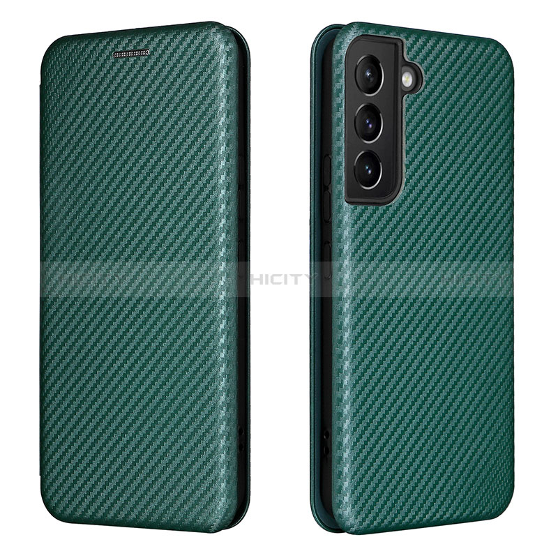 Funda de Cuero Cartera con Soporte Carcasa L02Z para Samsung Galaxy S24 Plus 5G Verde