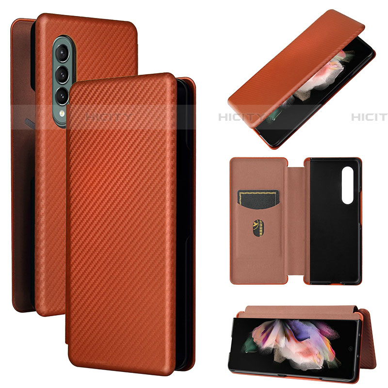 Funda de Cuero Cartera con Soporte Carcasa L02Z para Samsung Galaxy Z Fold4 5G