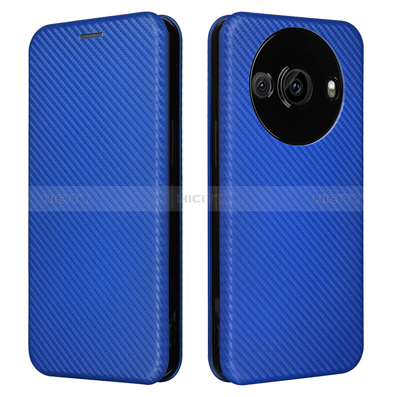 Funda de Cuero Cartera con Soporte Carcasa L02Z para Sharp Aquos R8 Pro Azul