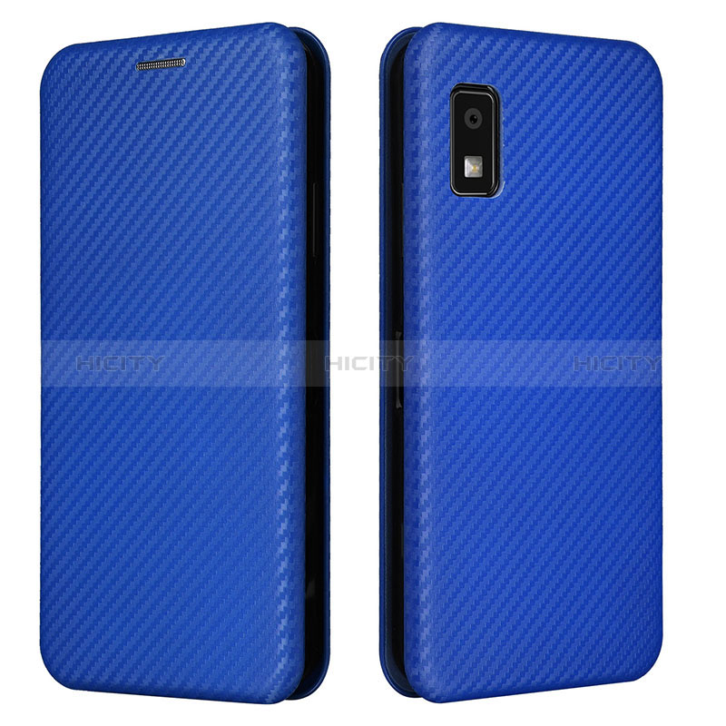 Funda de Cuero Cartera con Soporte Carcasa L02Z para Sharp Aquos wish3 Azul