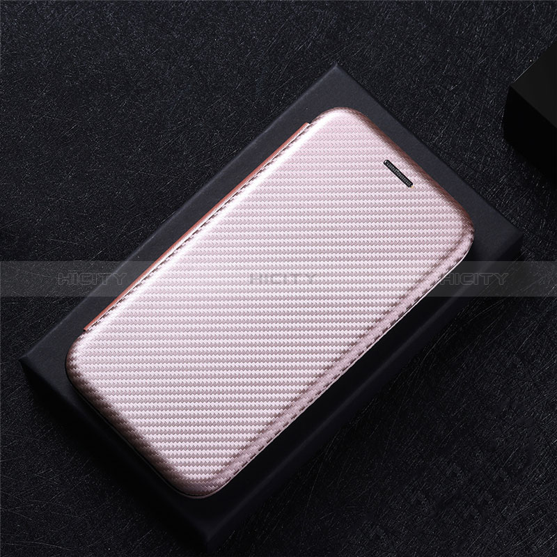 Funda de Cuero Cartera con Soporte Carcasa L02Z para Sharp Simple Sumaho 6 Oro Rosa