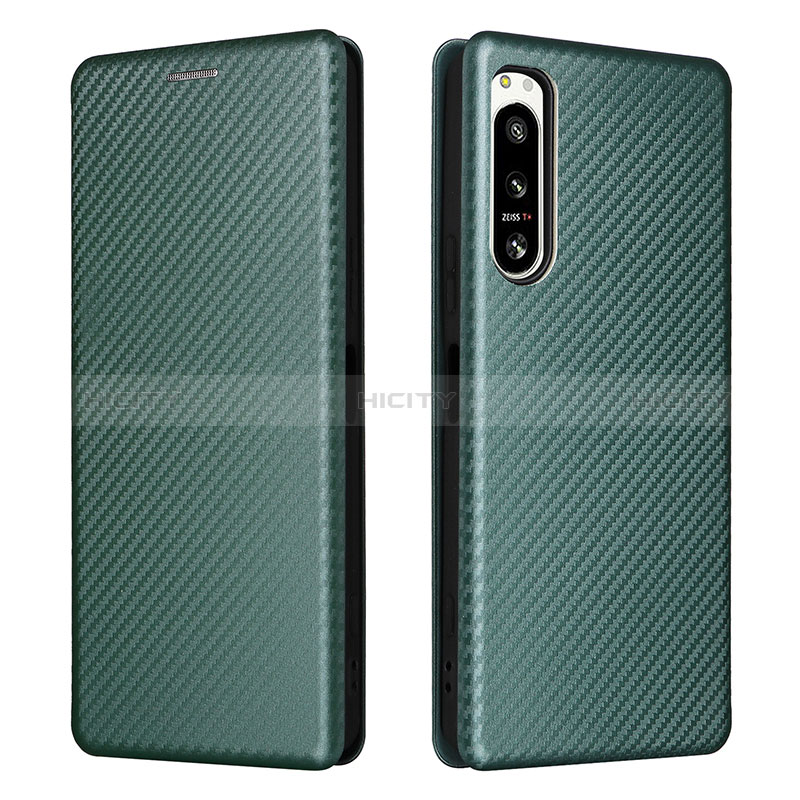 Funda de Cuero Cartera con Soporte Carcasa L02Z para Sony Xperia 5 IV Verde