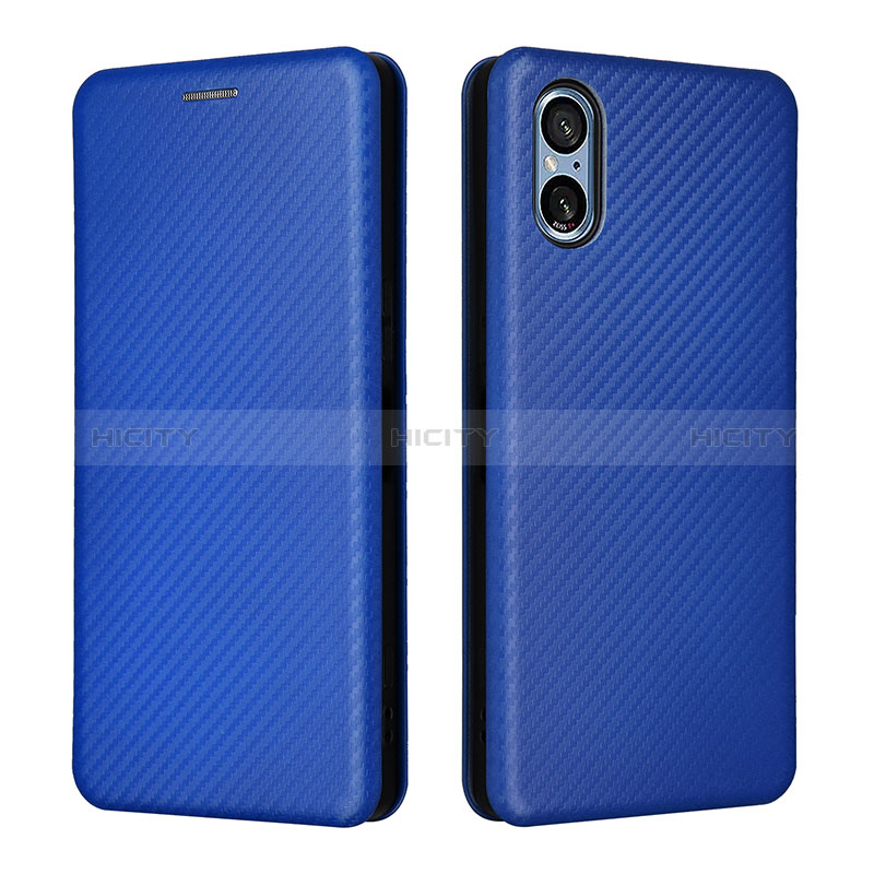 Funda de Cuero Cartera con Soporte Carcasa L02Z para Sony Xperia 5 V Azul