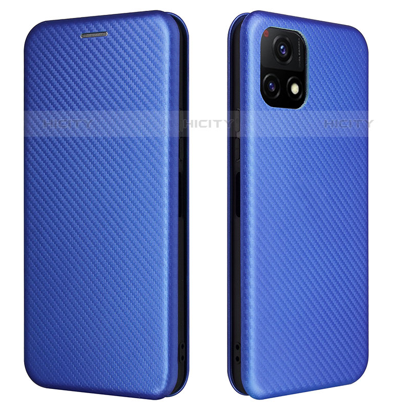 Funda de Cuero Cartera con Soporte Carcasa L02Z para Vivo iQOO U3 5G Azul