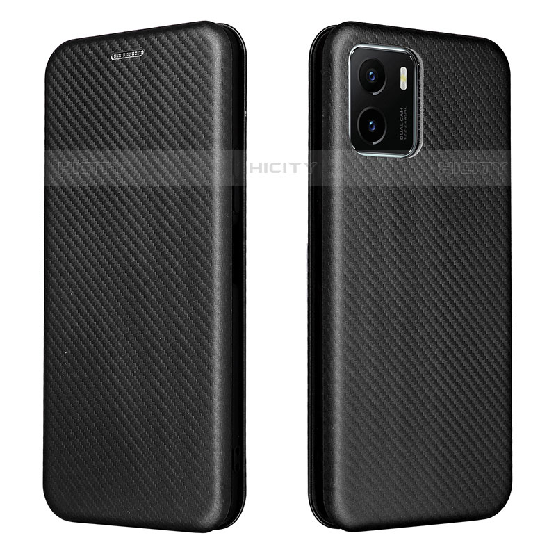 Funda de Cuero Cartera con Soporte Carcasa L02Z para Vivo iQOO U5x Negro