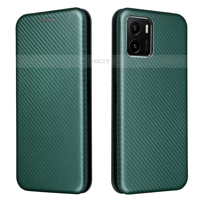 Funda de Cuero Cartera con Soporte Carcasa L02Z para Vivo iQOO U5x Verde