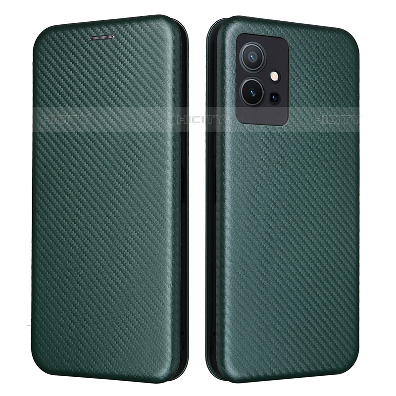 Funda de Cuero Cartera con Soporte Carcasa L02Z para Vivo T1 5G India Verde