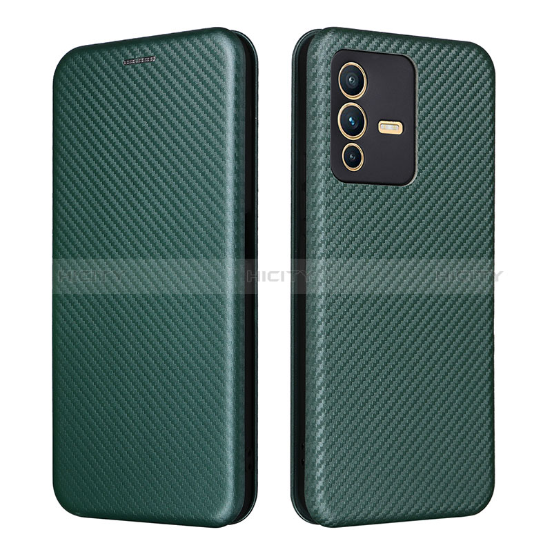 Funda de Cuero Cartera con Soporte Carcasa L02Z para Vivo V23 5G Verde