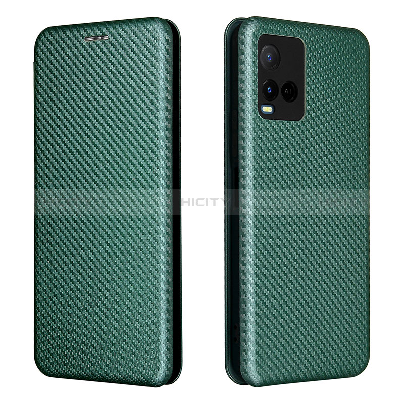 Funda de Cuero Cartera con Soporte Carcasa L02Z para Vivo Y21G Verde