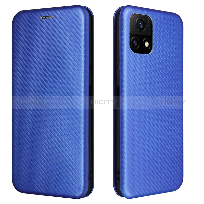 Funda de Cuero Cartera con Soporte Carcasa L02Z para Vivo Y31s 5G Azul